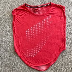 Nike XS lightweight coral color cap sleeve shirt